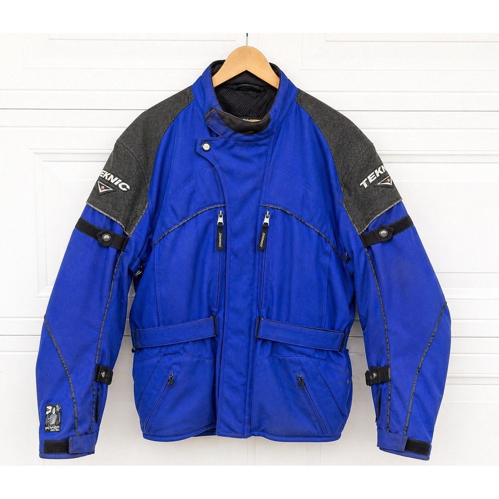 Teknic Motorcycle‎ Jacket Blue/Black Armored Textile Mens Size 44 (EU 54)